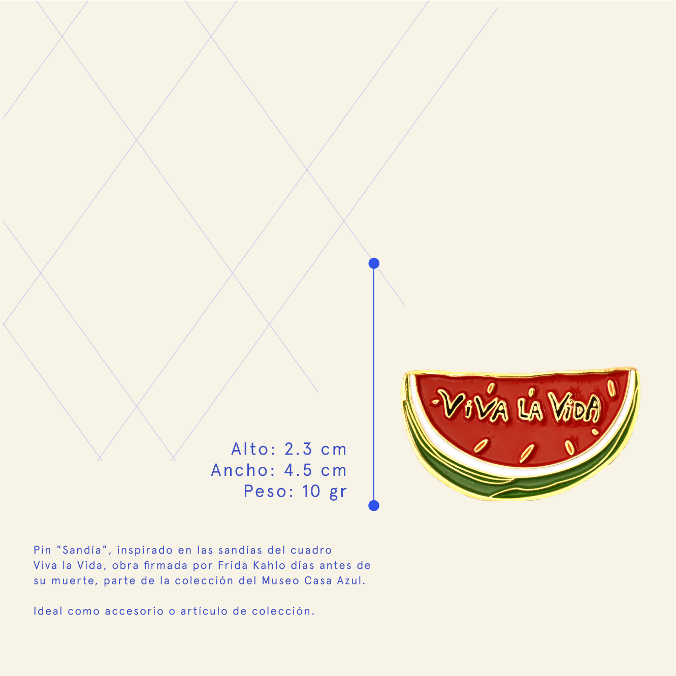 Pin Sandía metal