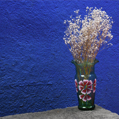 Florero zoquipan No.2 verde decorado