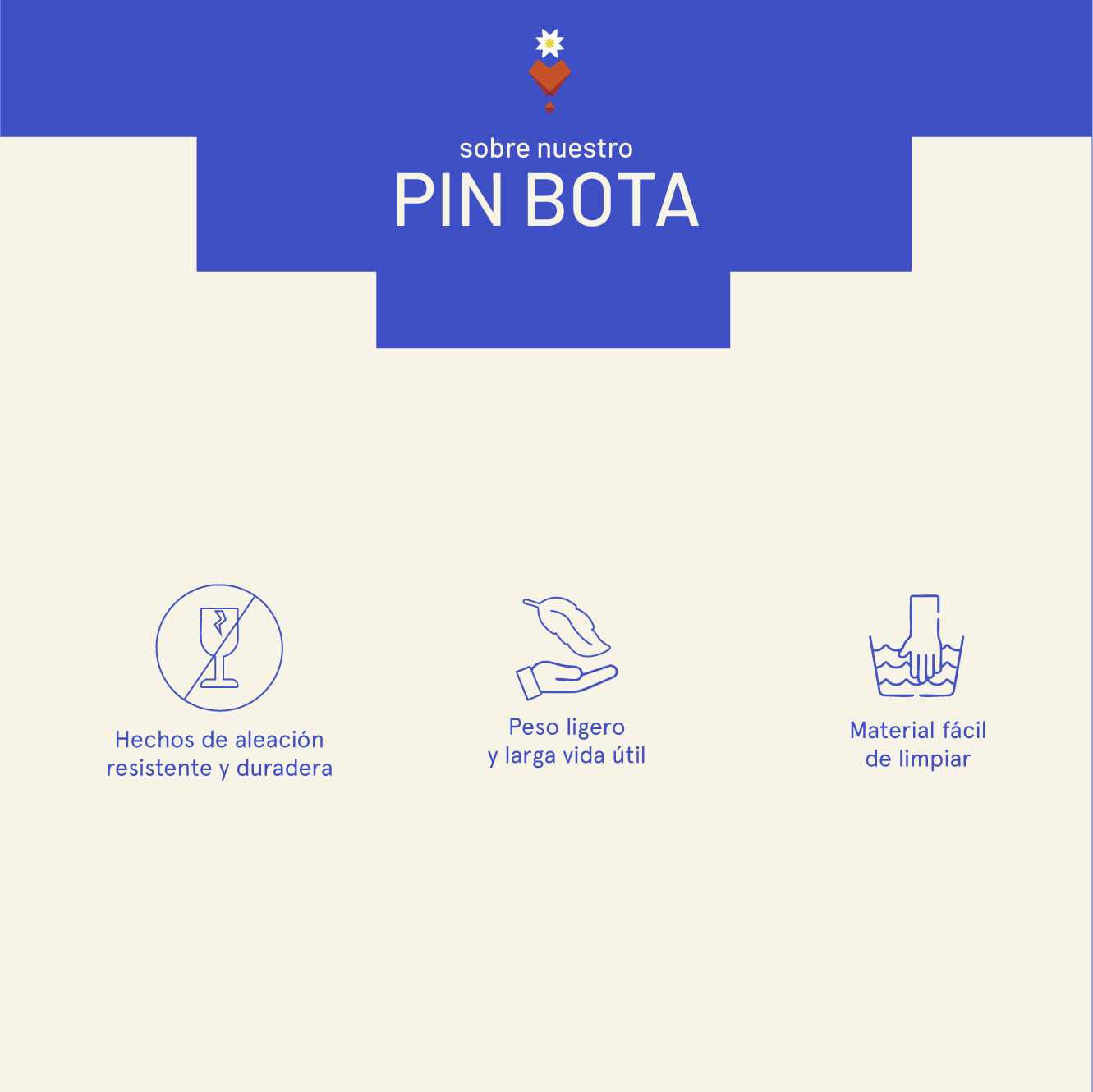 Pin Bota metal