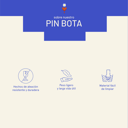 Pin Bota metal