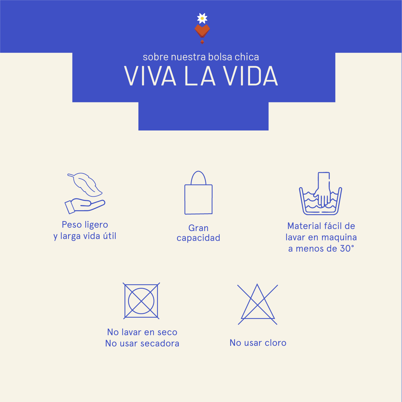 Bolsa Viva la vida chica