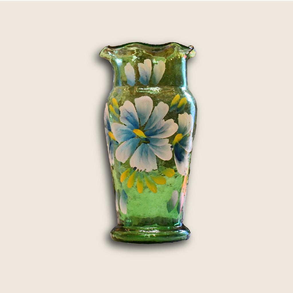 Florero zoquipan No.2 verde decorado