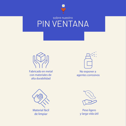 Pin Ventana metal