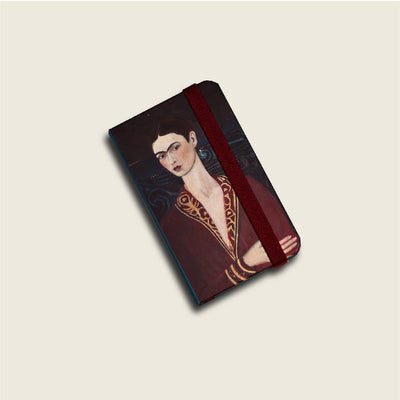 Frida Kahlo Portrait pocket notebook with velvet