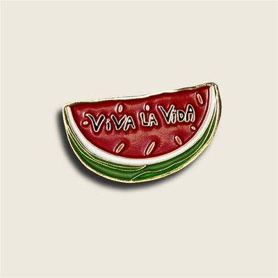 Watermelon metal pin